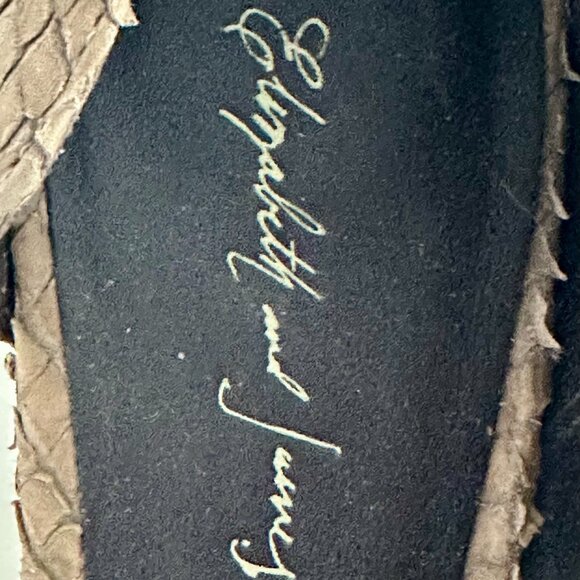 Elizabeth and James Pump D'Orsay Snakeskin Pointed High Heel Wedge Size 6B - Picture 7 of 9